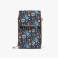 Bolso cruzado de calavera de Halloween de cuero PU pequeña cartera de teléfono mujer - Estilo Floral de Guitarra de Calavera(sjxb0005) / 13*20cm