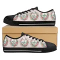 Individuelle muttertag blumen herz print low top segeltuch schuhe freizeit sneakers - 38 / Muttertags-Herz-Blumen-Stil (DF20036)