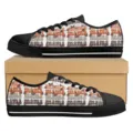 Damen Low-Top-Canvas-Sneaker mit stilvollem Mama Buchstaben Schmetterlingsdruck. - 38 / DF20035 (Mama Schwarzer Schmetterlingsdruck)