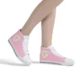 Rosa Muttertag Print High Top Sneaker lässige Mode Damen Segeltuch Freizeitschuhe chic - 35 / Rosa (GF20115)
