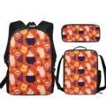 Set de Mochila Escolar de Halloween de 3 Piezas con Fantasmas y Calaveras Infantiles - Estilo de Fantasma de Halloween (ACB-0022)