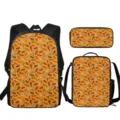 Halloween fantasma espeluznante caramelo impresión 3 piezas conjunto de mochila escolar. - Estilo de Caramelo de Fantasma (ACB-0024)