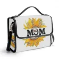 Bolso de hombro de cuero PU para mujer girasol estampado MOM bolso cruzado elegante - Estilo B660033 / L27cm-A10cm-H19.5cm