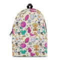 Cute cartoon sports all-over print school backpack for kids and students, casual daily bag. - Beige Cartoon Sports (QYBB-55)