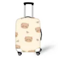 Cute cartoon bear luggage cover elastic travel suitcase protector for 18-32 inch trolley case - Beige Bow Bear Style (XLXT-080)