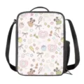 Bolso Térmico para Almuerzo Estampado Conejo Dibujos Animados Bandolera Cuadrada - Estilo Conejo Rosa (CB-036)