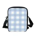 Sac bandoulière à carreaux bleu et blanc pour la mode quotidienne, sac casual zippé. - Style à Carreaux Bleu Et Blanc (XKB-024)
