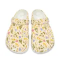 Gepblümte Garten Clogs für Damen und Herren, leichte weiche Sommer Strand Sandalen Outdoor. - 38 / Hellbeiger Vintage-Wildblumenstil (DDX-116)