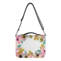 Watercolor Floral Print Crossbody Bag Stylish Top Handle Handbag Casual Shoulder Bag - M / Watercolor Floral Print (V2SJB-027)