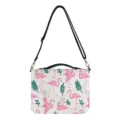 Flamingos tropisch Druck Umhängetasche große Kapazität Mode Schultertasche Handtasche - M / Rosa Flamingo (V2SJB-044)