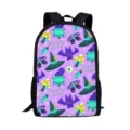 Zaino con motivo cartone animato di Halloween borsa casual elegante per bambini e viaggio - Motivo Magia Viola (A-002) / 16"
