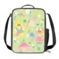Bolso de almuerzo con estampado de oso de dibujos animados lindo y correa para el hombro, bolsa - Estilo Oso de Dibujos Animados Verde Claro (CB-040)