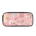 Rosa süßes Cartoon-Mäppchen mit Hasen- und Blumenprint, große Kapazität Schreibwarentasche. - Rosa Hase Stil (BD-028)