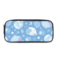 Niedliches blaues Cartoon-Etui mit grossem Stauraum, ideal für Büro und Schulbedarf. - Blauer Cartoon Stil (BD-036)