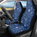 Universelle Autositzbezüge mit Sternenhimmel Galaxie Weltall Print, atmungsaktiver Autositzschutz. - Stil CZT-074 / L47,5*B49,5*H79,5cm