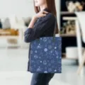 Women PU Leather Tote Bag Fashion Celestial Print Shoulder Bag Casual Daily Handbag - Starry Sky Style (PGGWD-028)