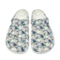 Modische, vollflächig bedruckte Blumengarten-Clogs, bequeme Indoor- und Outdoor-Schuhe. - 35 / Frischer botanischer Druckstil(DDX-139) / Dunkelblau Bedruckt