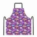 Colorful Day of the Dead skeleton apron with adjustable black straps for cooking and baking. - Skull With Sombrero Print (DKWQ-034)