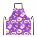 Halloween cute skull ghost print waterproof polyester kitchen cooking bib apron for baking - DKWQ-007