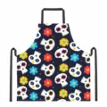 Halloween sugar skull print apron stylish kitchen baking cooking apron for adults and chefs - Style 4 (DKWQ-014)