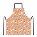 Halloween kitchen apron orange skull ghost pattern waterproof cooking baking bib apron - Bright Orange Halloween Element Style (DKWQ-024)