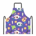 Halloween Tag der Toten Totenkopf Schürze für Party Festival Kochen Küche Backen Kostüm - Lila Altar Elemente Stil (DKWQ-045)