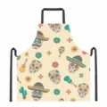 Halloween Day of the Dead sugar skull print apron, polyester anti-fouling kitchen home cooking apron. - DKWQ-010