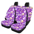 Halloween skull car seat covers front pair purple spooky ghost potion auto interior decoration - Halloween Fun Style (5-CZT-007) / Purple Floral
