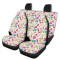 Housse de Siège Auto Cartoon Motif Sport Ensemble Avant Arrière Universel Joli Tissu - Style Imprimé Sports de Dessin Animé (5-CZT-086)