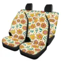 Retro Blumen Autositzbezüge Set, bunte Sonnenblumen Print universelle Passform Autositze Schutz. - Sonnenblumen-Druck (5-CZT-091)