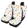 Housse de siège auto ensemble motif dessin animé mignon cactus ours accessoires intérieurs - Style d'impression de cactus ours de dessin animé (5-CZT-050)