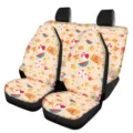 Auto Sitzbezug Set Universal Passform niedlicher Sommer Frucht Strand Print Autozubehör - Sommerferien Elemente Druck (5-CZT-107)