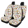 Universal car seat covers front set colorful cartoon food print automotive interior protection - Cartoon Food Graffiti Style (5-CZT-112)