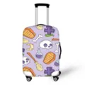 Copertura per valigia teschio di Halloween, protezione per bagaglio viola per viaggi. - Taglia S / Motivo Creativo di Halloween Viola (XLXT-027)