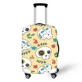 Copertura per Valigia con Teschi Cartoon Carini Custodia Protettiva da Viaggio Nuova - Teschio Giallo (XLXT-020)