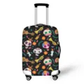Kreativer Tag der Toten Totenkopf Kofferbezug Schutzhülle für Reise Trolley Koffer. - Tag der Toten Gitarre Totenkopf Stil (XLXT-004) / S