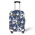 Copertura per valigia teschio cartone animato protettore elastico per viaggio uso quotidiano - Taglia S / Motivo a Teschio del Cuore Messicano (XLXT-030)
