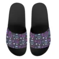 Sommer lässige Pantoletten für Damen und Herren mit buntem Totenkopf-Print auf schwarzer Sohle. - 35 / Bunter Totenkopf Tag der Toten Druck (YZTB-028)