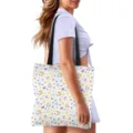 Borsa shopper in tela con stampa floreale, grande borsa a spalla casual per uso quotidiano. - Floreale Colorato (GWD-023) / 40x40cm