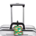 Colorful cartoon pattern luggage tag, durable travel bag ID label for easy identification. - S / Rainbow Cartoon Pattern (XLP-032)