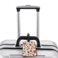 Retro cartoon pattern luggage tag with cute graphic design for travel suitcase identification. - S / Retro Doodle (XLP-048)
