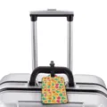 Colorful fruit pattern luggage tag, creative cartoon travel bag accessory for easy identification. - S / Fruit Print Style (XLP-057)