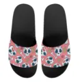 Modische Totenkopf Print Freizeitschuhe Pantoletten für Damen und Herren Badeschuhe - 35 / Rosa Totenkopf Blumendruck (YZTB-019)
