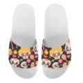 Modische Pantoletten mit Totenkopf-Druck für Damen und Herren, bequeme flache Freizeitschuhe. - 35 / Tag der Toten Totenkopf Druck (YZTW-024)