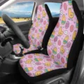 Cute cartoon easter chick printed car seat covers 2 piece set breathable universal fit auto interior - Easter Chick Eggs Style (CZT-088)
