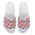 Modische Hausschuhe mit Totenkopf-Print für Damen und Herren, bequeme Freizeitschuhe. - 35 / Rosa Hintergrund Totenkopf-Druck (YZTW-019)