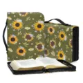 Sac Bible Floral en Cuir PU Housse de Protection Étui de Tournesol Organisateur - Motif Tournesol Marguerite (sjb-007) / M