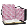 Rosa Herz Bibel Tasche PU Leder Handtasche Organizer Aufbewahrung Langlebig Stylisch - M / Rosa Herz-Stil (SJB-038)