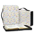 Blumen Bibel Tasche mit Griff und Reißverschluss, multifunktionaler Buchschutzhülle. - SJB-022 / M