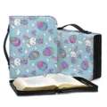 Blauer Ostershase Bibel Tasche PU Leder mitsamt Griff tragbare Buch Aufbewahrung Abdeckung - M / Osterhasen-Stil (SJB-036)